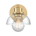 Julian One Light Vanity in Brushed Gold