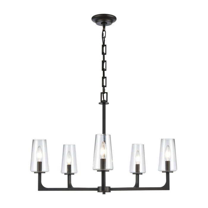 Fitzroy Five Light Chandelier in Matte Black