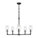 Fitzroy Five Light Chandelier in Matte Black