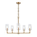 Fitzroy Five Light Chandelier in Lacquered Brass