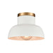 Lewellen One Light Semi Flush Mount in Matte White