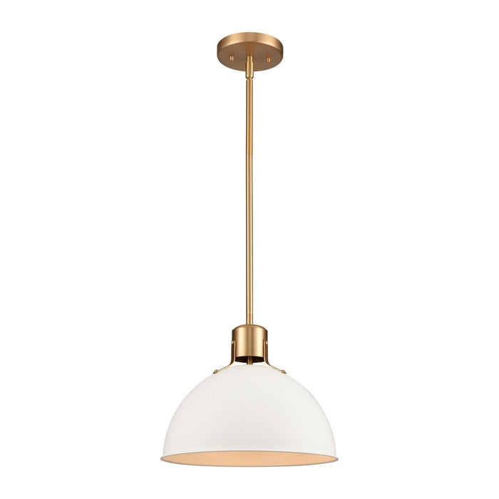 Zayne One Light Pendant in Matte White