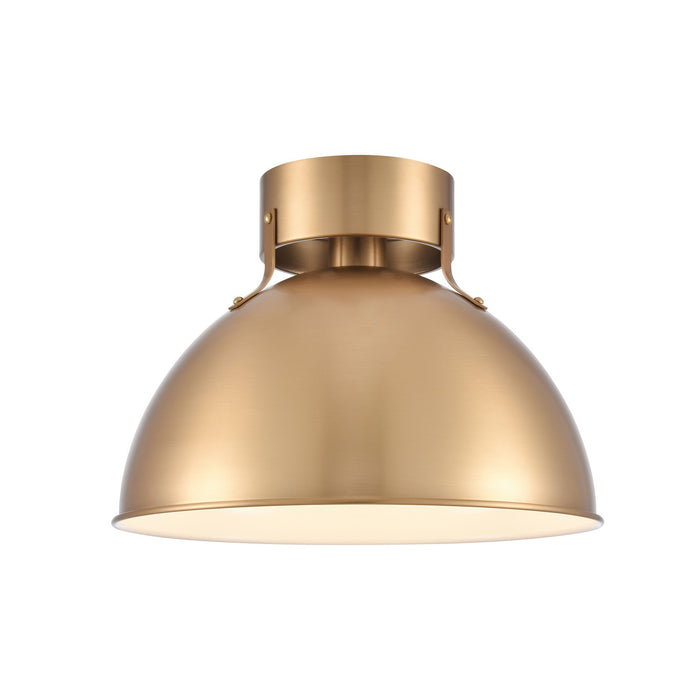 Zayne One Light Semi Flush Mount in Brushed Gold