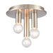 Pepper Three Light Flush Mount in Brushed Nickel