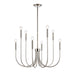 Ulla Eight Light Chandelier in Polished Nickel