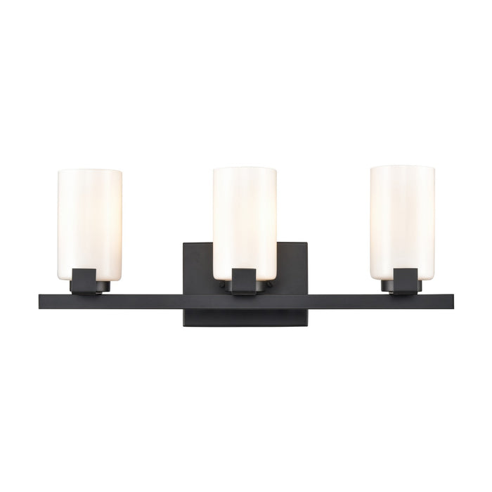 Dressler Three Light Vanity in Matte Black