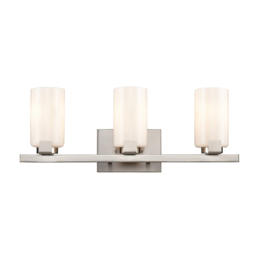 Dressler Three Light Vanity in Brushed Nickel