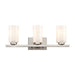 Dressler Three Light Vanity in Brushed Nickel