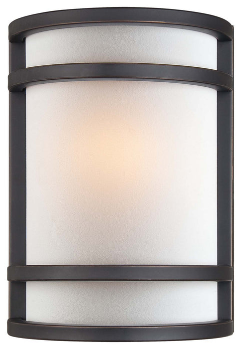 1-Light Wall Sconce in Dark Restoration Bronze & French Scavo Glass