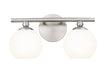 Neoma Two Light Vanity in Brushed Nickel by Z-Lite Lighting