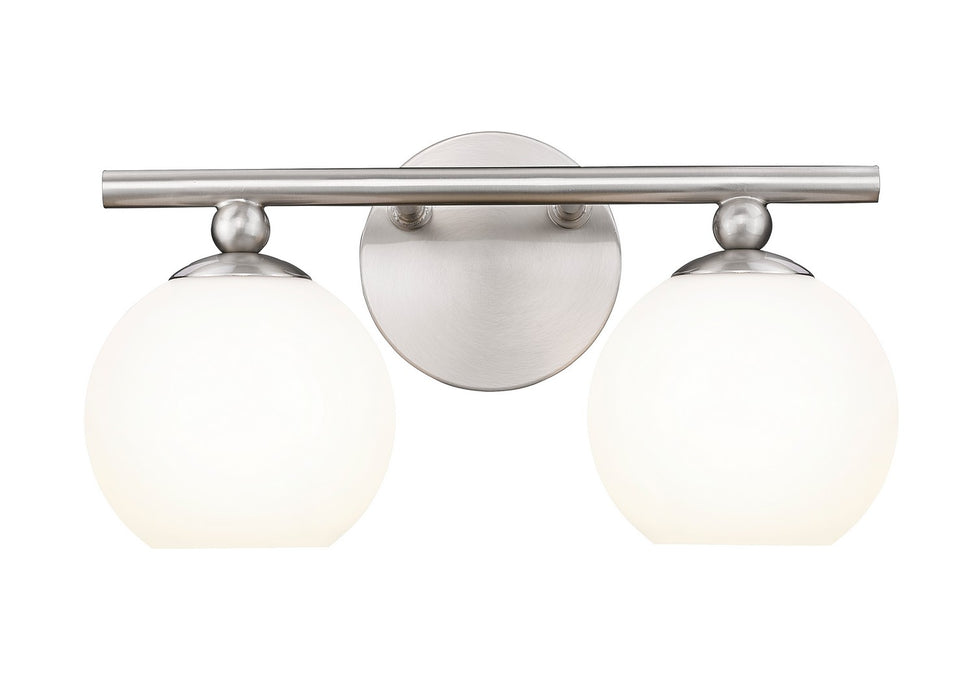 Neoma Two Light Vanity in Brushed Nickel by Z-Lite Lighting