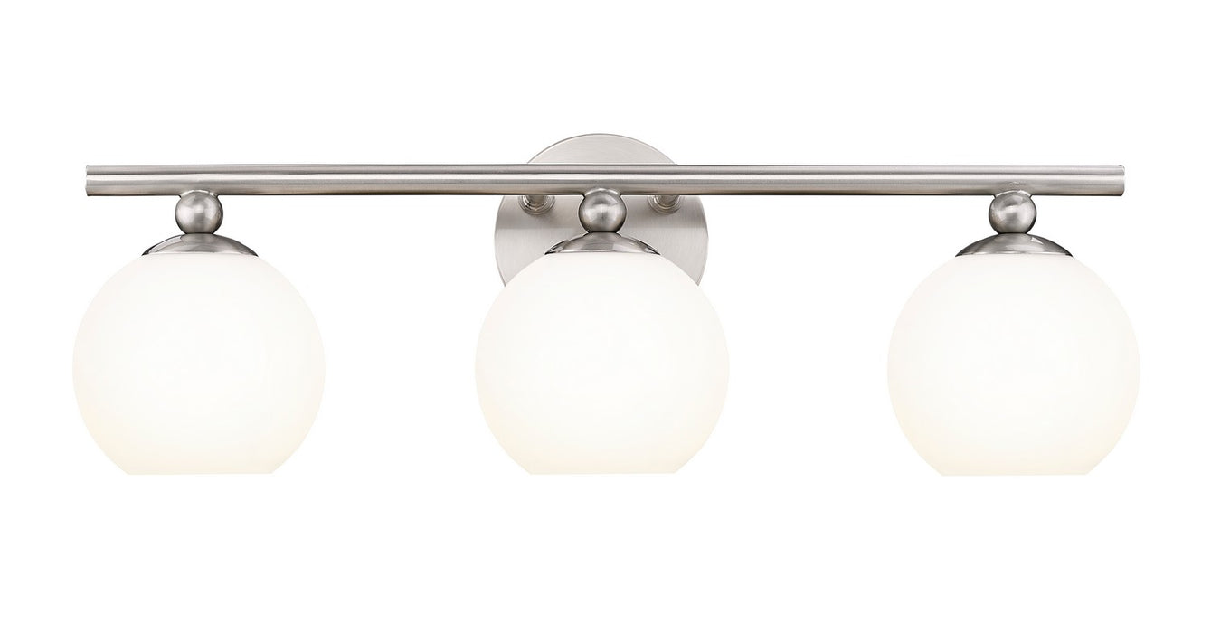 Neoma Three Light Vanity in Brushed Nickel by Z-Lite Lighting