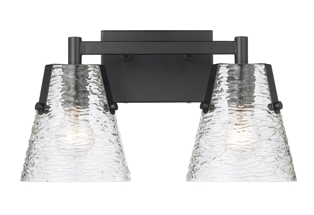 Analia Two Light Vanity in Matte Black by Z-Lite Lighting