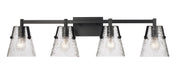 Analia Four Light Vanity in Matte Black by Z-Lite Lighting