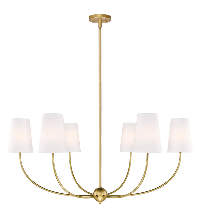 Shannon Six Light Chandelier in Rubbed Brass by Z-Lite Lighting