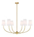 Shannon Six Light Chandelier in Rubbed Brass by Z-Lite Lighting