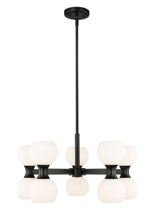 Artemis Ten Light Chandelier in Matte Black by Z-Lite Lighting