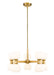 Artemis Ten Light Chandelier in Modern Gold by Z-Lite Lighting