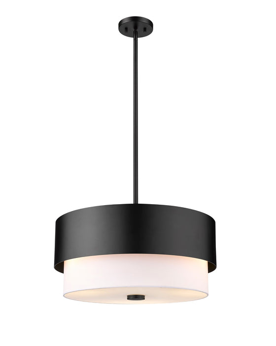 Counterpoint Three Light Pendant in Matte Black by Z-Lite Lighting