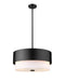 Counterpoint Three Light Pendant in Matte Black by Z-Lite Lighting