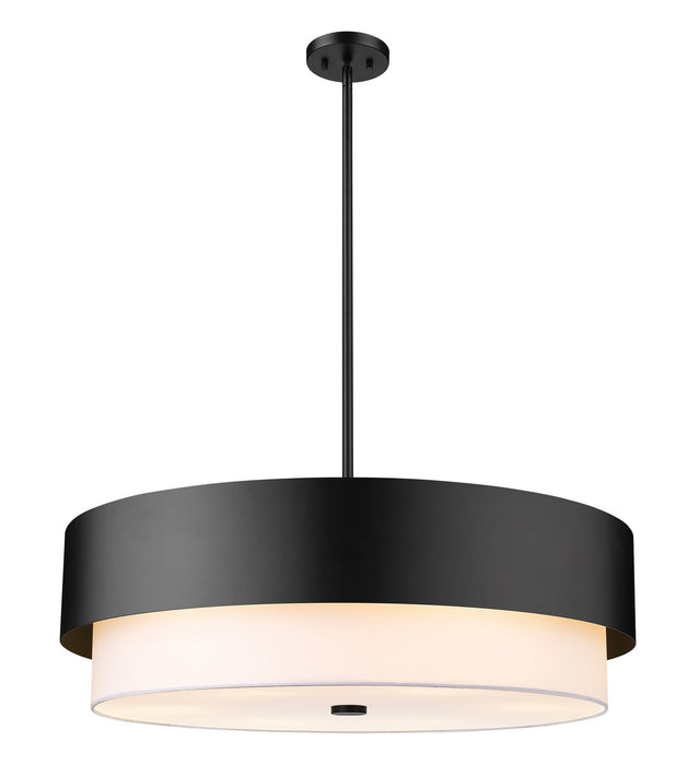 Counterpoint Six Light Chandelier in Matte Black by Z-Lite Lighting