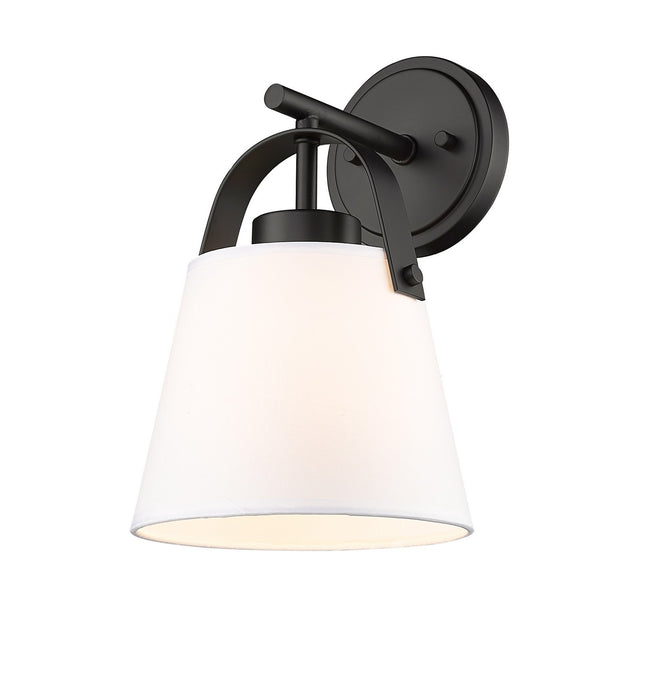 Z-Studio Linen Pendant One Light Wall Sconce in Matte Black by Z-Lite Lighting