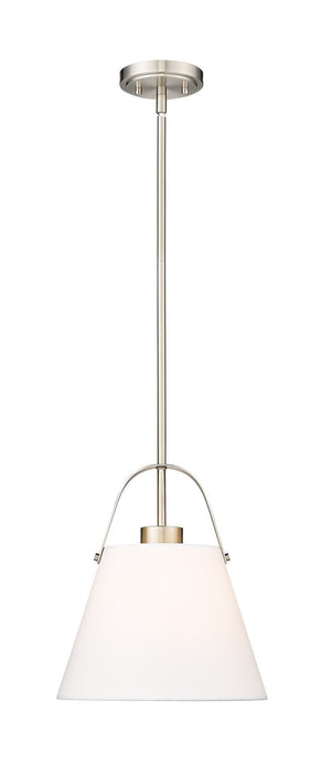 Z-Studio Linen Pendant One Light Pendant in Brushed Nickel by Z-Lite Lighting