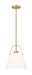 Z-Studio Linen Pendant One Light Pendant in Heritage Brass by Z-Lite Lighting