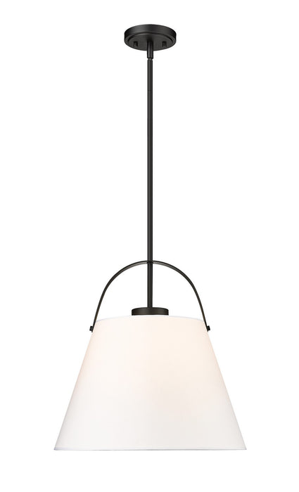 Z-Studio Linen Pendant One Light Pendant in Matte Black by Z-Lite Lighting