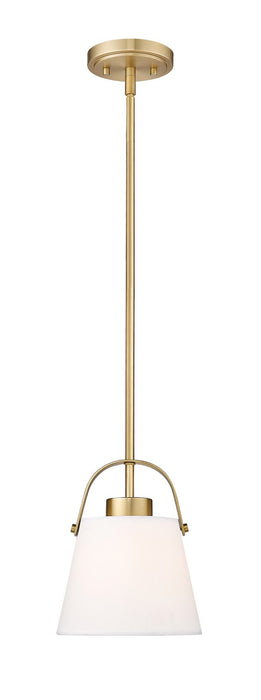 Z-Studio Linen Pendant One Light Pendant in Heritage Brass by Z-Lite Lighting