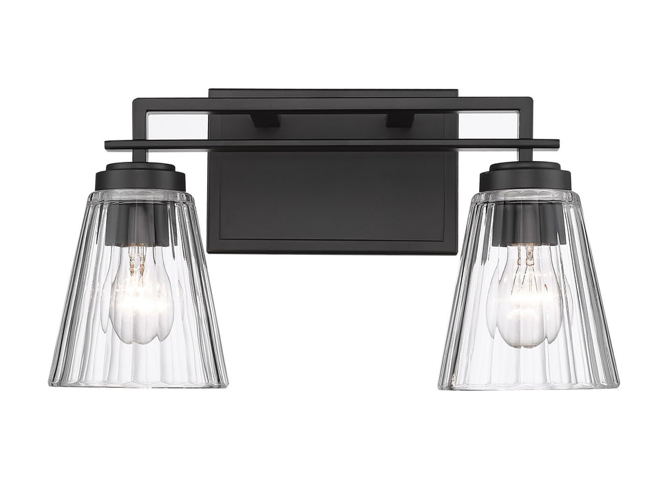 Lyna Two Light Vanity in Matte Black by Z-Lite Lighting