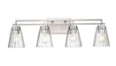 Lyna Four Light Vanity in Brushed Nickel by Z-Lite Lighting