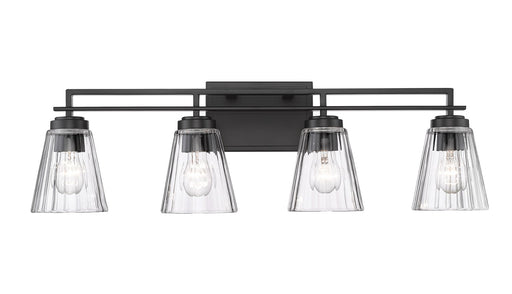 Lyna Four Light Vanity in Matte Black by Z-Lite Lighting