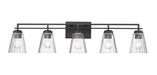 Lyna Five Light Vanity in Matte Black by Z-Lite Lighting