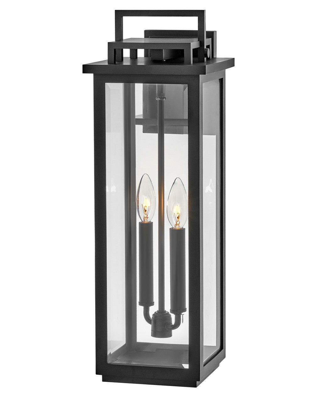 Winthorpe LED Wall Mount Lantern in Black by Hinkley Lighting