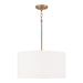 Alan Three Light Pendant in Aged Brass