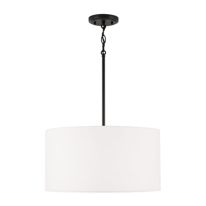 Alan Three Light Pendant in Matte Black