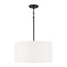 Alan Three Light Pendant in Matte Black