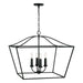 Grady Four Light Pendant in Black Iron