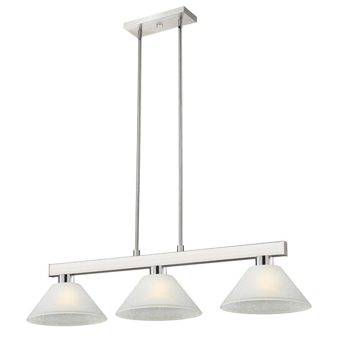 Cobalt Three Light Billiard in Brushed Nickel by Z-Lite Lighting