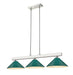 Cobalt Three Light Billiard in Brushed Nickel by Z-Lite Lighting