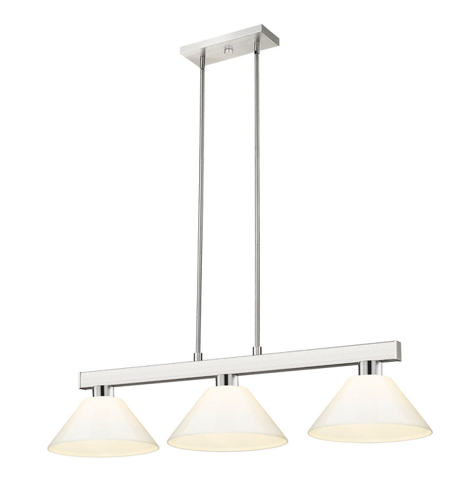 Cobalt Three Light Billiard in Brushed Nickel by Z-Lite Lighting