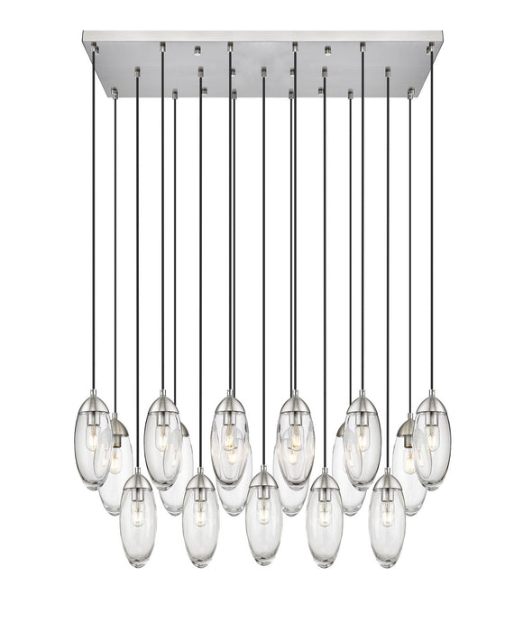 Arden 17 Light Linear Chandelier in Brushed Nickel by Z-Lite Lighting