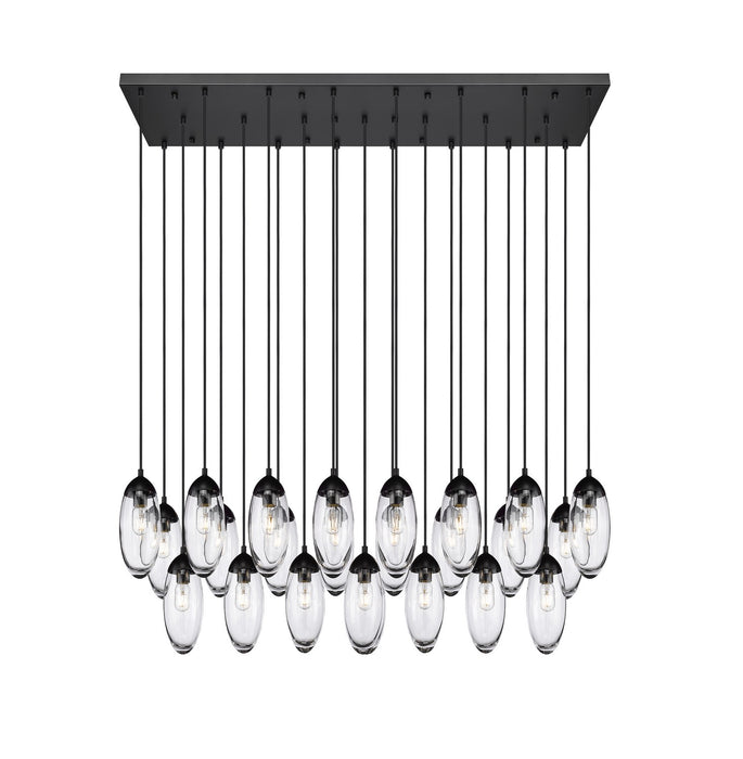 Arden 23 Light Linear Chandelier in Matte Black by Z-Lite Lighting