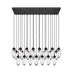 Arden 23 Light Linear Chandelier in Matte Black by Z-Lite Lighting