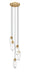 Arden Five Light Chandelier in Rubbed Brass by Z-Lite Lighting