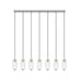 Arden Seven Light Linear Chandelier in Brushed Nickel by Z-Lite Lighting