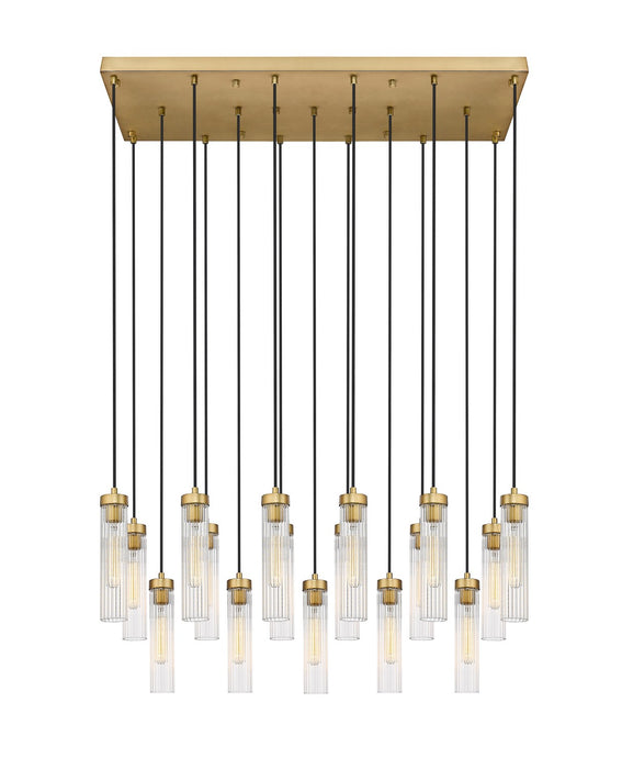 Beau 17 Light Linear Chandelier in Rubbed Brass by Z-Lite Lighting