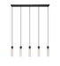 Beau Five Light Linear Chandelier in Matte Black by Z-Lite Lighting