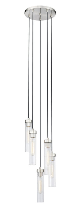 Beau Five Light Chandelier in Brushed Nickel by Z-Lite Lighting